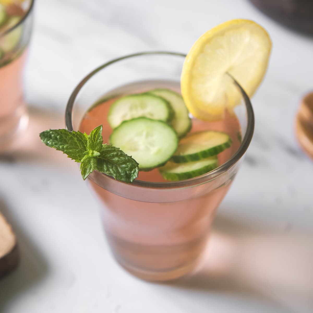 Image for Infused Lemon Water with Strawberry, Cucumber & Mint