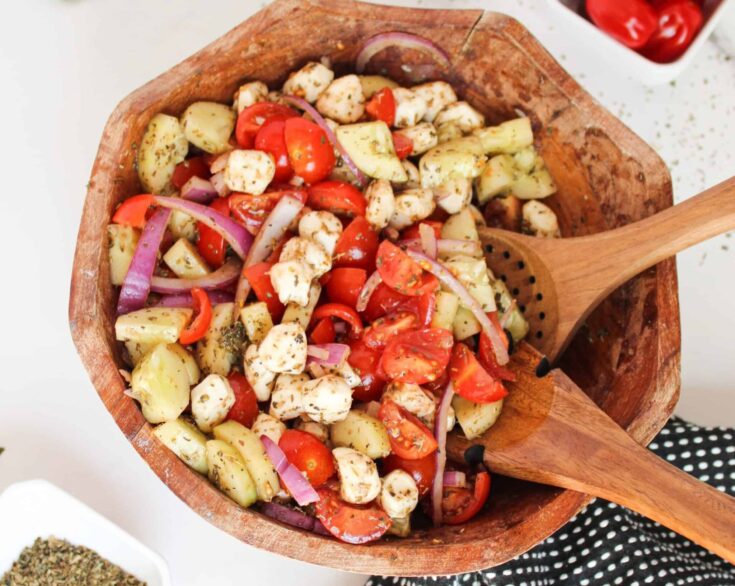 Image for Easy Cucumber Caprese Salad 